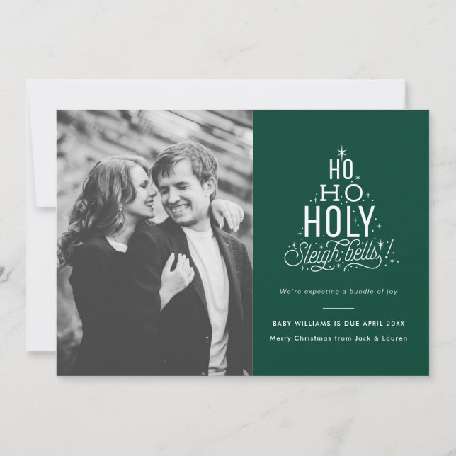 Funny Christmas Card Pregnancy Announcement (Front)