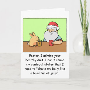 Funny Christmas Card: Santa complains about job Holiday Card