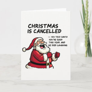 Funny Christmas Card Santa Laughing