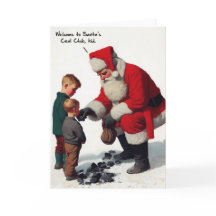 Funny Christmas Card - Santa's Coal Club