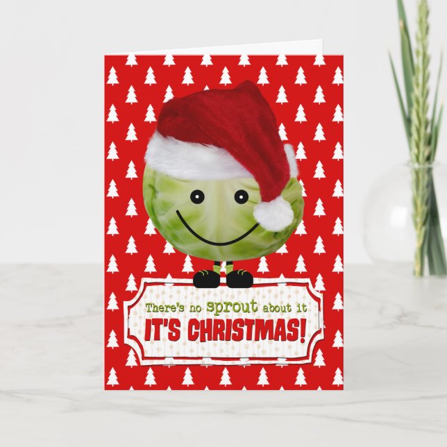 Funny Christmas Card - The Happy Christmas Sprout (Front)