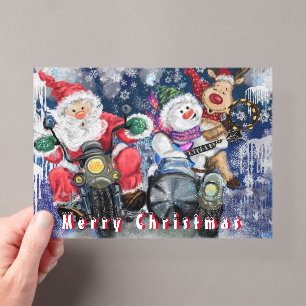 Funny Christmas Card with Happy Best Friends Acrylic Invitations