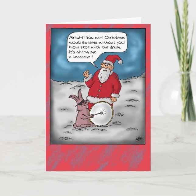 Funny Christmas Cards: Christmas Drums Holiday Card (Front)
