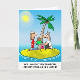 Funny Christmas Cards:Desert Island Christmas Holiday Card