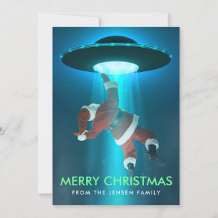 Funny Christmas Cards   Holiday Cards   Santa UFO