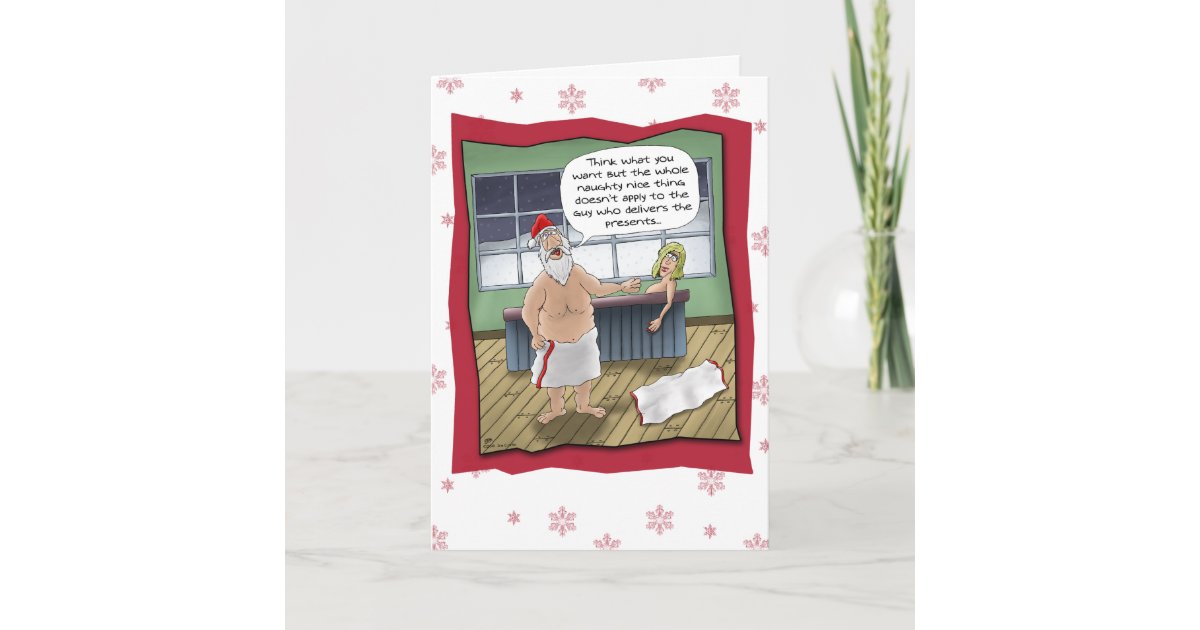 Funny Christmas Cards Naughty And Nice Rule Holiday Card Zazzle