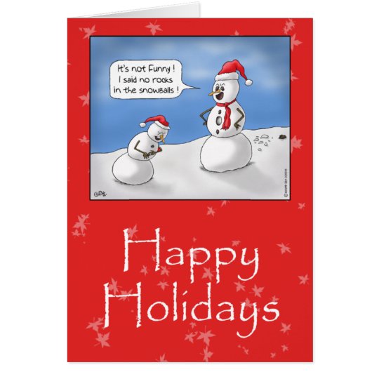 Funny Christmas Cards: No Rocks! Card
