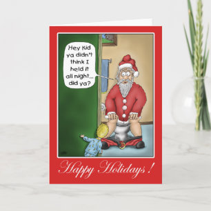 Funny Christmas Cards: Pit Stop Holiday Card