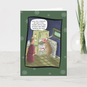 Funny Christmas Cards: Raiding the Fridge Holiday Card