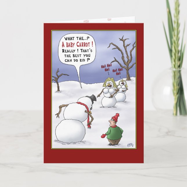 Funny Christmas Cards: Size Matters Holiday Card (Front)
