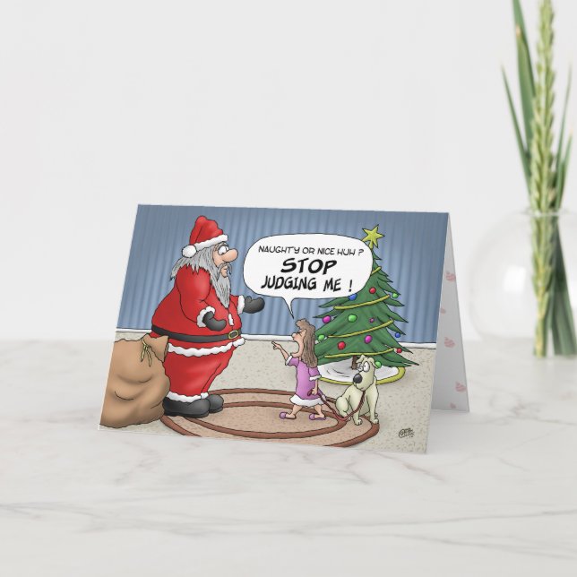 Funny Christmas Cards: Stop Judging Holiday Card (Front)