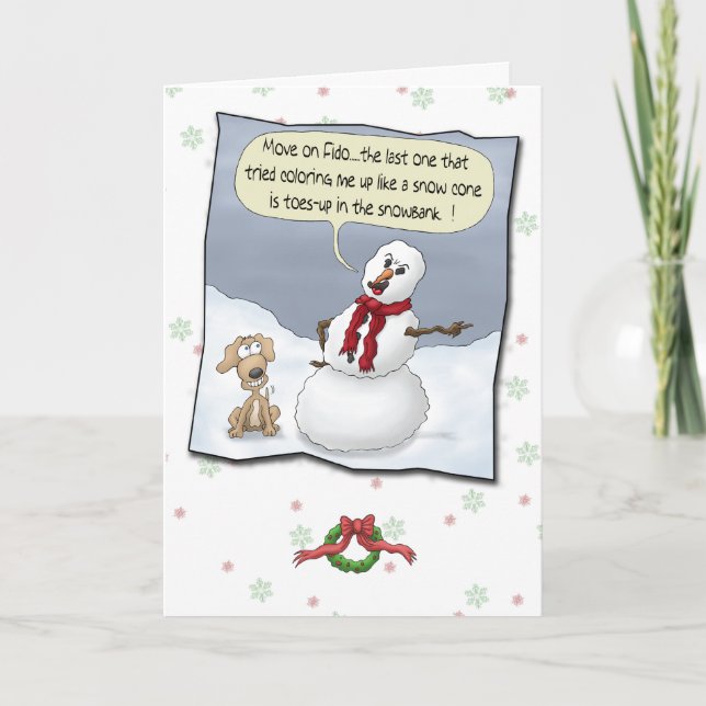 Funny Christmas Cards: Toes Up Holiday Card (Front)