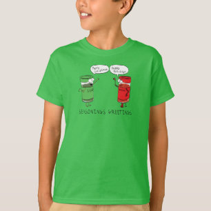 Funny Christmas Cartoon Cooking Spices T-Shirt