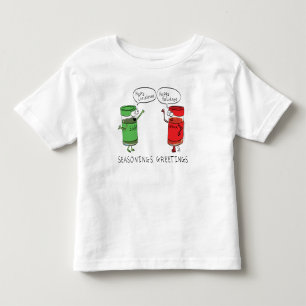 Funny Christmas Cartoon Cooking Spices Toddler T-Shirt