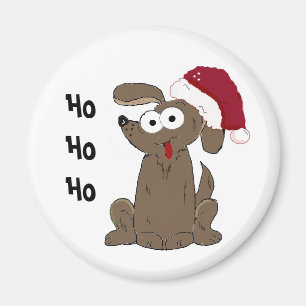 Funny Christmas Cartoon Dog Magnet
