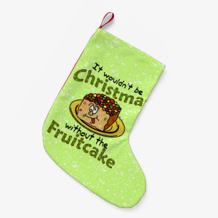 Funny Christmas Cartoon Fruitcake Small Christmas Stocking