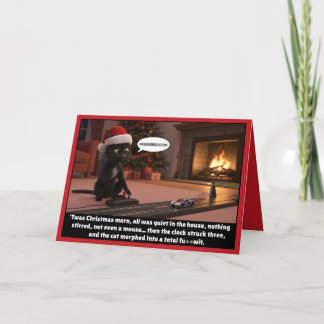 Funny Christmas cat card