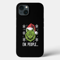 Funny Christmas Cat Ew People Meowy Cat Lovers 