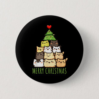 Funny Christmas Cat Love Shirt _ Cute Cat Mum 6 Cm Round Badge