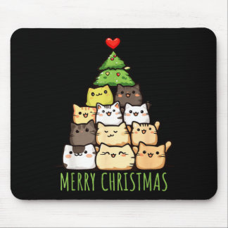 Funny Christmas Cat Love Shirt _ Cute Cat Mum Mouse Mat