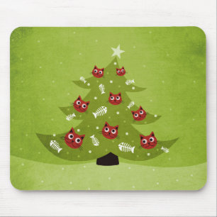 Funny Christmas Cat Lover Mouse Mat