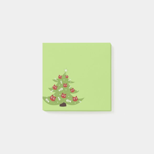 Funny Christmas Cat Lover Post-it Notes (Front)