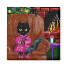 Funny Christmas Cat Present Gift Creationarts