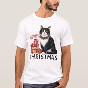 Funny Christmas Cat Sublimation T-Shirt