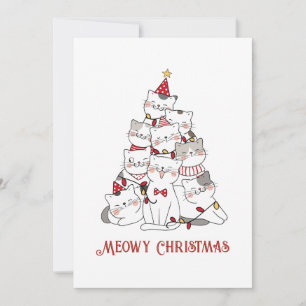 Funny Christmas Cats Cat Lover Christmas Holiday Card