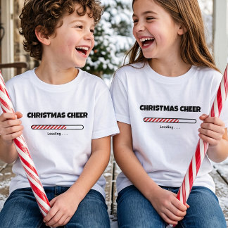 Funny Christmas Cheer Loading - Holiday Humour Kid T-Shirt