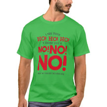 Funny Christmas Cheer - NO! NO! NO! Funny Green