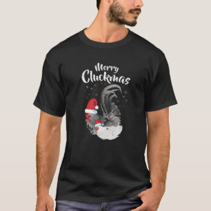 Funny Christmas Chicken Merry Cluckmas Vintage Ret T-Shirt
