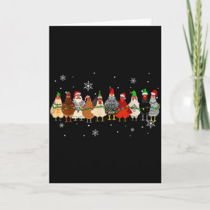 Funny Christmas Chickens Xmas Chicken Farm Animals Card