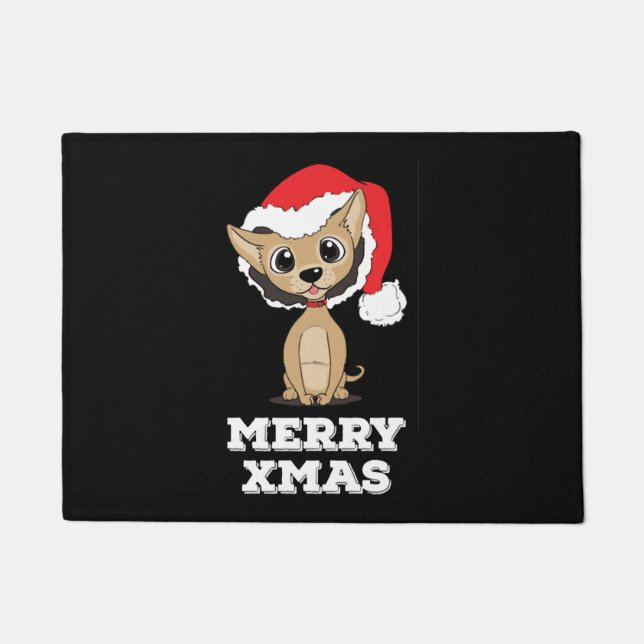 Funny Christmas Chihuahua product - perfect Doormat (Front)