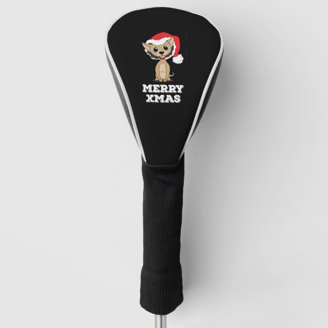 Funny Christmas Chihuahua product - perfect Golf Head Cover (Front)