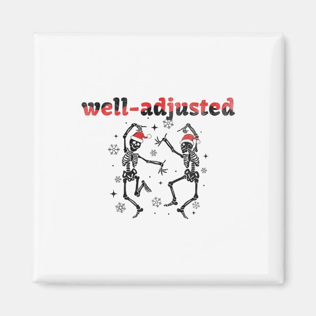 Funny Christmas Chiropractic Radiology Adjustment  Magnet (Front)