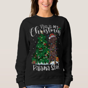Funny Christmas Chocolate Lab Labrador Pajama Dog Sweatshirt