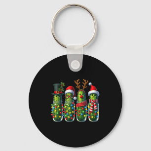 Funny Christmas Ckle Lights Cactus Family Holiday  Key Ring