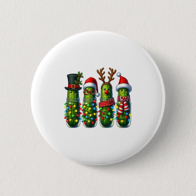 Funny Christmas Ckles Holiday Lights  6 Cm Round Badge (Front)