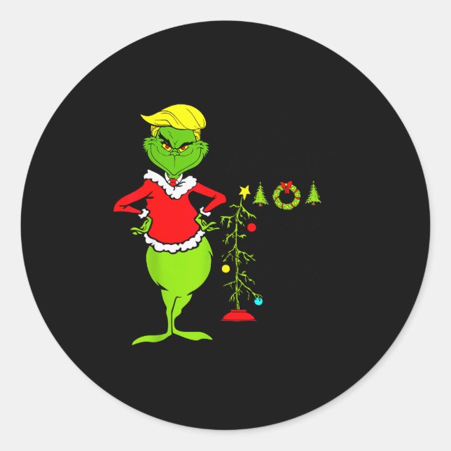 Funny Christmas Clothing _ Make Christmas Great Ag Classic Round Sticker (Front)