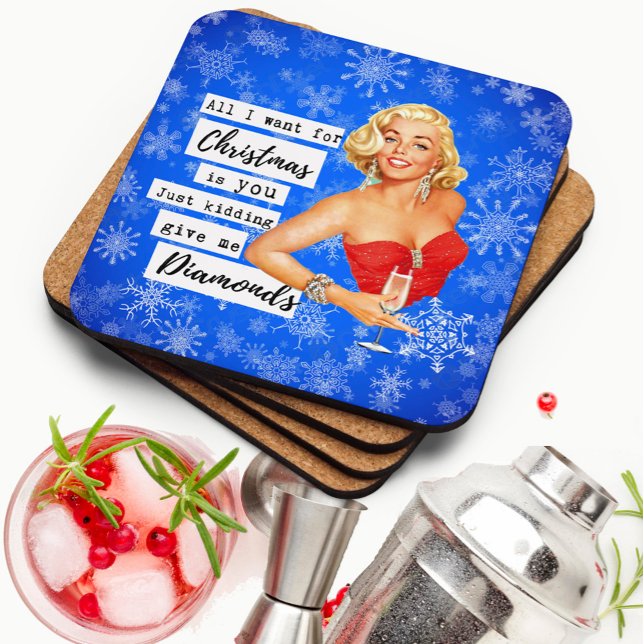 Funny Christmas Coaster Best Friend Diamonds (Creator Uploaded)