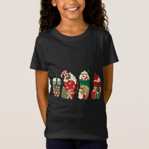 Funny Christmas Coffee Lover Cute Snowman Latte Xm T-Shirt