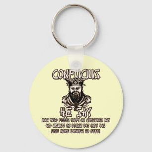 Funny Christmas Confucius Key Ring
