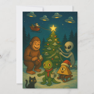 Funny Christmas Conspiracy Holiday Card