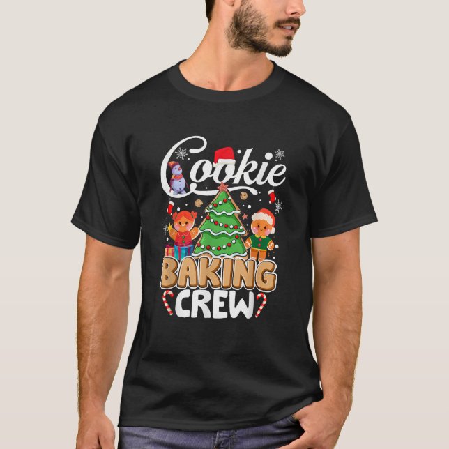 Funny Christmas Cookie Baking Crew Family Matching T-Shirt (Front)