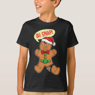 Funny Christmas Cookie Cookies OH SNAP Gingerbread T-Shirt