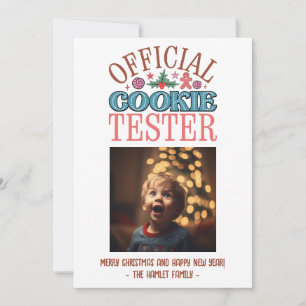 Funny Christmas Cookie Tester Holiday Card