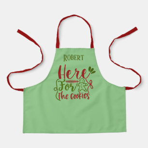 funny Christmas cookie word art add name Apron