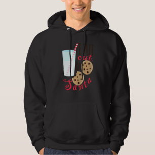 Funny Christmas Cookies And Milk I Put Out For San Hoodie