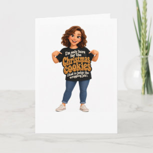 Funny Christmas Cookies Holiday Girl Card